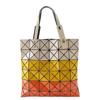 バオバオ イッセイミヤケ BAO BAO ISSEY MIYAKE メタリック グラデーション メッシュ トートバッグ オレンジ×イエロー×ベージュ トートバッグ
