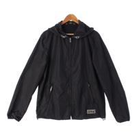 ヴァレンティノ VALENTINO ナイロン フード付 ジップアップ パーカー ブルゾン ジャケット アウター UV3CI3556FN ブラック シルバー金具 38