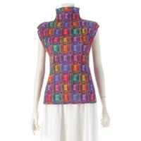 プリーツプリーズ イッセイミヤケ PLEATS PLEASE ISSEY  宝石柄 ボトルネック ノースリーブ カットソー トップス PP73-JK830 マルチカラー 3