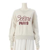 セリーヌ CELINE コットン ロゴ トレーナー スウェット トップス プルオーバー 2Y87D649W.02LQ グレー レッド XL