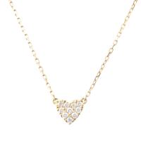 アーカー AHKAH ハート パヴェダイヤ 0.05ct ネックレス ペンダント ジュエリー K18 750YG VC0104010100 ゴールド 1.2g