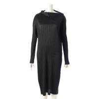 イッセイミヤケ ISSEY MIYAKE 22AW プリーツプリーズ 長袖 ハイネック ワンピース ドレス PP23JH156 ブラック 3