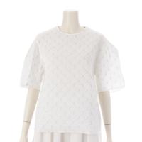 ドゥロワー Drawer 24SS M.SUMMER1 マトラッセ パフィージャガード 総柄 ブラウス トップス 6521-234-1194 ホワイト 36