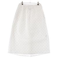 ドゥロワー Drawer 24SS M.SUMMER1 マトラッセタック パフィージャガード 総柄 スカート 6524-299-1802 ホワイト 36