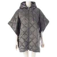 マックスマーラ ザキューブ Max Mara The Cube TREMAN ナイロン キルティング フード ケープ ポンチョ ジャケット コート ジレ アウター グレー M