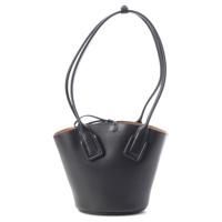 ボッテガヴェネタ BOTTEGAVENETA レザー ロゴ バスケット スモール ショルダーバッグ トート 鞄 ブラック