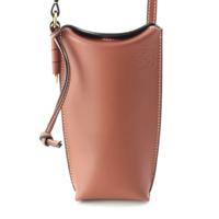 ロエベ LOEWE ゲートポケット レザー アナグラム Phone フォン ショルダーバッグ ポーチ ポシェット ブラウン マルチカラー