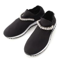 ジミーチュウ JIMMY CHOO verona ヴェローナ ビジュー付き メッシュ スニーカー シューズ ブラック 37 1/2