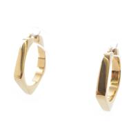 セリーヌ CELINE ペンタゴン フープ ピアス イヤリング アクセサリー ゴールド