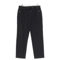 ドルチェアンドガッバーナ DOLCE&GABBANA レーヨン ロゴ ストライプ ストレッチ パンツ ジャージ ボトムス ブラック 44