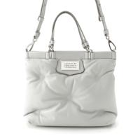 メゾンマルジェラ Maison Margiela GLAM SLAM SHOPPING SMALL グラムスラム ショッピング スモール シープレザー 2WAY ショルダー トートバッグ S56WD0133 グレー