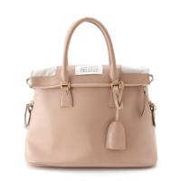 メゾンマルジェラ Maison Margiela 17年 5AC ミディアム レザー 2WAY  ハンドバッグ ショルダー S56WD0030 ピンクベージュ