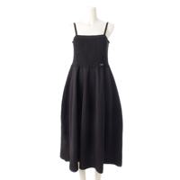 ルネ Rene 24年 ニット ノースリーブ ロング ロゴ金具 ワンピース ドレス スカート ボトムス トップス 6432120 ネイビー 38