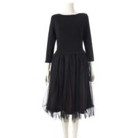 デイジーリン DAISY LIN 23年 Perfect Dress パーフェクドレス ドッキング チュールスカート ワンピース 06898 ブラック 40