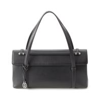 カルティエ CARTIER カボション CABOCHON MM MUSE カーフスキン レザー ハンドバッグ ブラック
