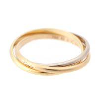 カルティエ CARTIER トリニティ 3連 リング 指輪 K18 750 YG/PG/WG スリーカラー 52 3.5g