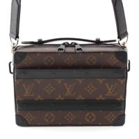 ルイヴィトン LOUIS VUITTON レザー モノグラム マカサー ソフトトランク