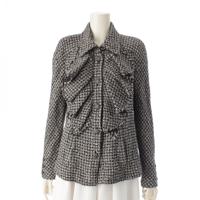 シャネル CHANEL 09P シルク ウール ツイード ココボタン