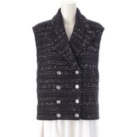 シャネル CHANEL ウール スパンコール ココボタン