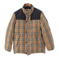 バーバリー BURBERRY ティッシ期 ナイロン ノバチェック リバーシブル ダウンジャケット