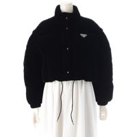 プラダ PRADA ベルベット ベロア調 トライアングルロゴ