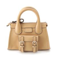 クロエ Chloe EDITH MINI エディス ミニ レザー 2way ショルダー ハンドバッグ ベージュ