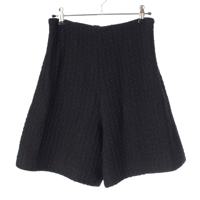 シーニュ cygne ウール ツイード サイドジップ キュロット ショート パンツ ボトムス ブラック 1