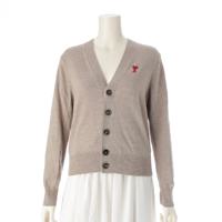 アミパリス AMI PARIS ウール ハート ニット カーディガン トップス FKC111.KN0025 ベージュ XS