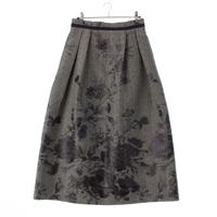 ドゥロワー Drawer ウール シルク FALL2 ヘリンボーン フラワージャガード