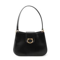 セリーヌ CELINE レザー ロゴ金具 ワンショルダー ショルダーバッグ ブラック
