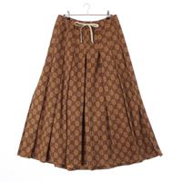 グッチ GUCCI 20AW GG コットン  テクニカルジャガード スカート 526514 ブラウン L