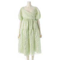 セシリーバンセン Cecilie Bahnsen 24年 AMMI DRESS 総柄 リボン ワンピース