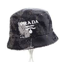 プラダ PRADA ビスコース×シルク ロゴ スパンコール