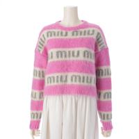 ミュウミュウ MIUMIU 21年 モヘア ボーダー柄