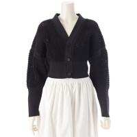 シーエフシーエル CFCL LATTICE CROPPED CARDIGAN