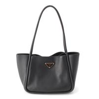 プラダ PRADA ソフトグレインレザー 三角ロゴプレート トートバッグ