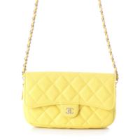 シャネル CHANEL マトラッセ キャビアスキン チェーンウォレット