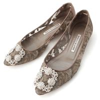 マノロブラニク MANOLO BLAHNIK ハンギシ レース