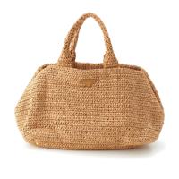 プラダ PRADA ラフィア 三角ロゴ 編み込み