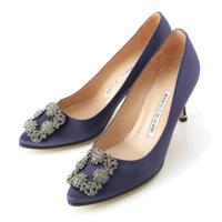 マノロブラニク MANOLO BLAHNIK ハンギシ サテン
