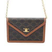 セリーヌ CELINE トリオンフキャンバス フラップ チェーンウォレット