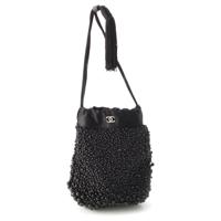 シャネル CHANEL ビーズ×サテン ポーチ 巾着