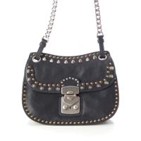 ミュウミュウ MIUMIU ナッパーレザー ロゴ スタッズ