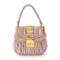 ミュウミュウ MIUMIU パテントレザー ロゴ 2WAY