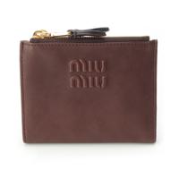 ミュウミュウ MIUMIU ラムレザー ロゴ ウォレット