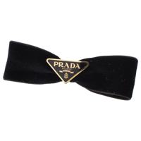 プラダ PRADA ベロア トライアングルロゴ リボン