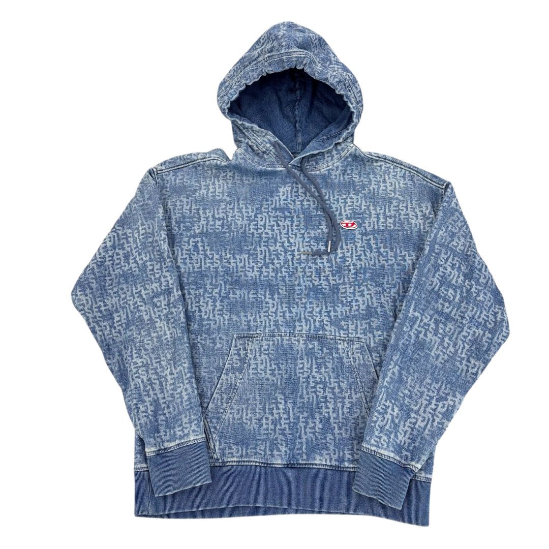 ディーゼル ロゴ パーカー A03939 ブルー