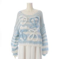 ロエベ LOEWE モヘヤ×ナイロン×ウール ケーブル編み バルーンスリーブ