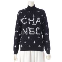シャネル CHANEL カシミヤ混 ロゴ ココネージュ