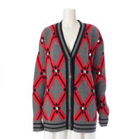 ミュウミュウ MIUMIU ヴァージンウール ビジュー オーバーサイズ